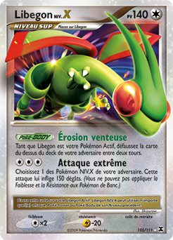 Carte Pokémon Niv. X Libégon NIV.X 105/111 de la série Rivaux Émergents