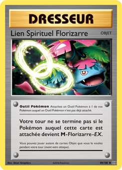 Carte Pokémon Peu commune Lien Spirituel Florizarre 89/108 de la série Évolutions