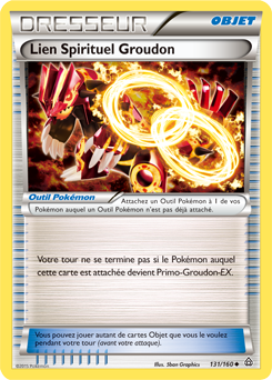 Carte Pokémon Peu commune Lien Spirituel Groudon 131/160 de la série Primo Choc