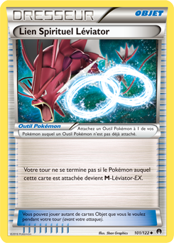 Carte Pokémon Peu commune Lien Spirituel Léviator 101/122 de la série Rupture Turbo