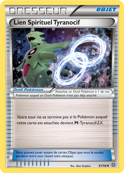 Carte Pokémon Peu commune Lien Spirituel Tyranocif 81/98 de la série Origines Antiques