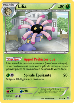 Carte Pokémon Peu commune Lilia 3/101 de la série Explosion Plasma