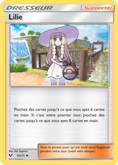 Carte Pokémon Peu commune Lilie 62/73 de la série Légendes Brillantes