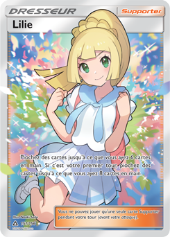 Carte Pokémon Dresseur Full Art Lilie 151/156 de la série Ultra Prisme