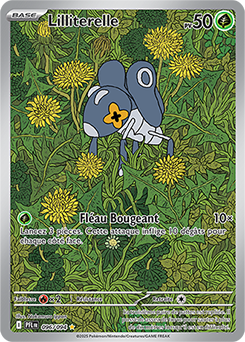 Carte Pokémon Illustration rare Lilliterelle 96/94 de la série Flammes Fantasmagoriques