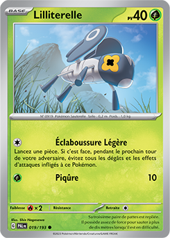 Carte Pokémon Communes Lilliterelle 019/193 de la série Évolutions à Paldea