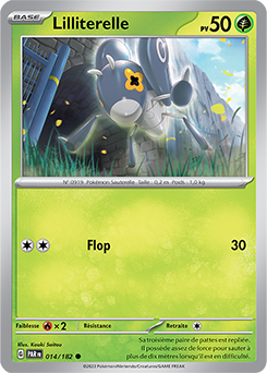 Carte Pokémon Communes Lilliterelle 14/182 de la série Faille Paradoxe