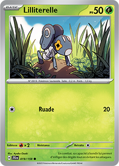 Carte Pokémon Communes Lilliterelle 19/159 de la série Aventures Ensemble