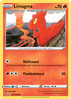 Carte Pokémon Limagma 027/185 de la série Voltage Éclatant en vente au meilleur prix