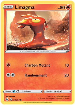 Carte Pokémon Limagma 34/264 de la série Poing de Fusion en vente au meilleur prix