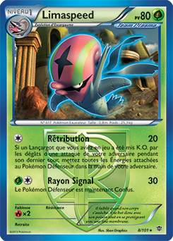 Carte Pokémon Rare Limaspeed 8/101 de la série Explosion Plasma
