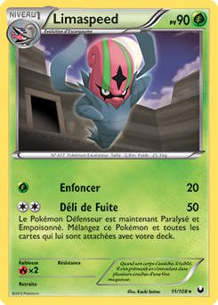 Carte Pokémon Rare Limaspeed 11/108 de la série Explorateurs Obscurs