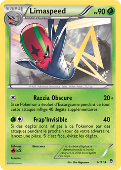 Carte Pokémon Peu commune Limaspeed 9/111 de la série Poings Furieux