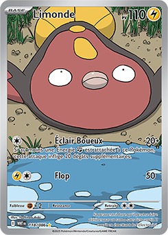 Carte Pokémon Illustration rare Limonde 118/86 de la série Flamme Blanche