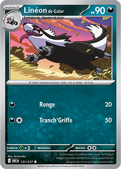 Carte Pokémon Linéon de Galar 131/217 de la série Héros Transcendants en vente au meilleur prix