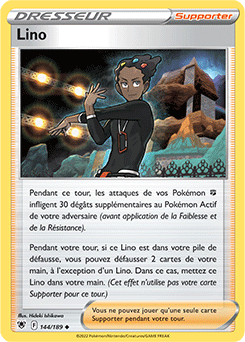 Carte Pokémon Lino 144/189 de la série Astres Radieux en vente au meilleur prix