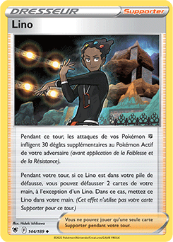 Carte Pokémon Peu commune Lino 144/189 de la série Astres Radieux