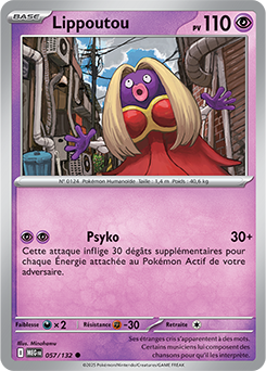 Carte Pokémon Communes Lippoutou 57/132 de la série Méga-Évolution