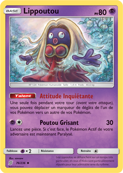 Carte Pokémon Peu commune Lippoutou 76/236 de la série Harmonie des Esprits