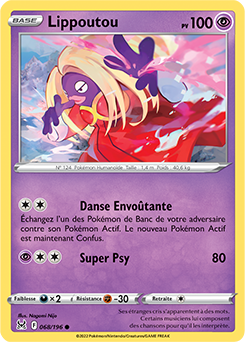 Carte Pokémon Communes Lippoutou 068/196 de la série Origine Perdue