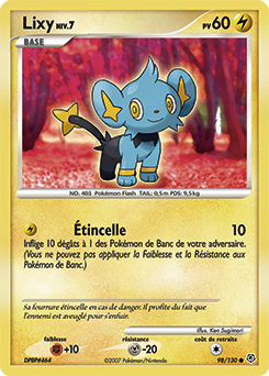 Carte Pokémon Commune Lixy 98/130 de la série Diamant & Perle