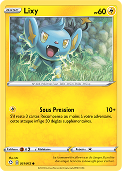 Carte Pokémon Lixy 031/072 de la série Destinées Radieuses en vente au meilleur prix