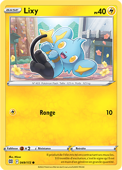 Carte Pokémon Lixy 049/172 de la série Stars Étincelantes en vente au meilleur prix