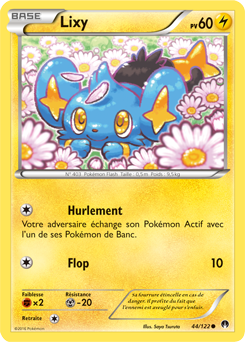 Carte Pokémon Commune Lixy 44/122 de la série Rupture Turbo
