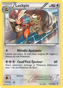 Carte Pokémon Peu commune Lockpin 117/149 de la série Frantières Franchies