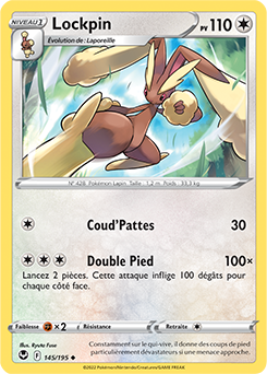 Carte Pokémon Peu commune Lockpin 145/195 de la série Tempête Argentée