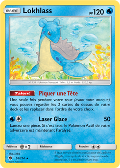 Carte Pokémon Rare Lokhlass 56/214 de la série Tonnerre Perdu