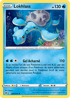 Carte Pokémon Rare Lokhlass 031/172 de la série Stars Étincelantes
