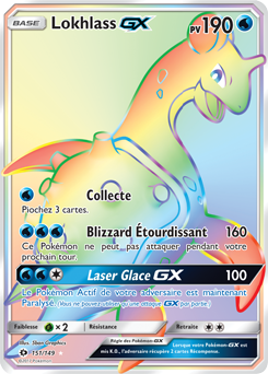 Carte Pokémon Lokhlass GX 151/149 de la série Soleil & Lune en vente au meilleur prix