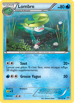 Carte Pokémon Peu commune Lombre 30/135 de la série Tempête Plasma