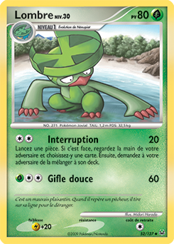 Carte Pokémon Lombre 52/127 de la série Platine en vente au meilleur prix