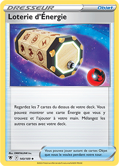 Carte Pokémon Loterie d'Énergie 140/189 de la série Astres Radieux en vente au meilleur prix