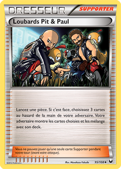 Carte Pokémon Peu commune Loubards Pit & Paul 95/108 de la série Explorateurs Obscurs