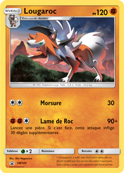 Carte Pokémon Lougaroc SM105 de la série Promos Soleil et Lune en vente au meilleur prix