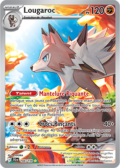 Carte Pokémon Illustration rare Lougaroc 166/159 de la série Aventures Ensemble