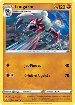 Carte Pokémon Lougaroc 095/185 de la série Voltage Éclatant en vente au meilleur prix