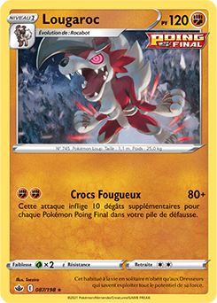 Carte Pokémon Lougaroc 87/198 de la série Règne de Glace en vente au meilleur prix