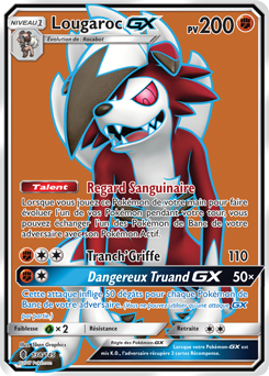 Carte Pokémon Pokémon Full Art Lougaroc GX 138/145 de la série Gardiens Ascendants