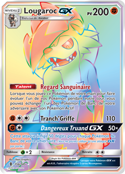 Carte Pokémon Lougaroc GX 156/145 de la série Gardiens Ascendants en vente au meilleur prix