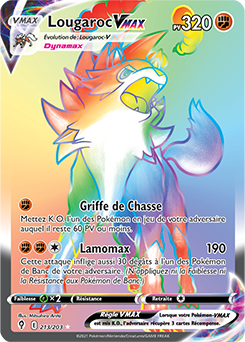 Carte Pokémon Lougaroc VMAX 213/203 de la série Évolution Céleste en vente au meilleur prix