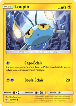 Carte Pokémon Commune Loupio 73/214 de la série Tonnerre Perdu