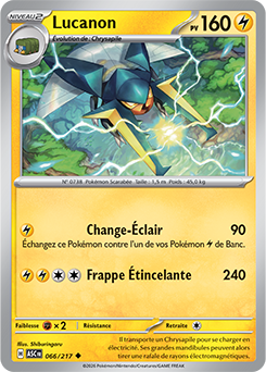Carte Pokémon Lucanon 66/217 de la série Héros Transcendants en vente au meilleur prix