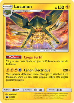 Carte Pokémon Promo Lucanon SM208 de la série Promos Soleil et Lune
