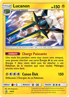 Carte Pokémon Promo Lucanon SM28 de la série Promos Soleil et Lune