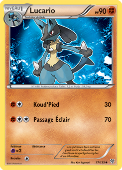 Carte Pokémon Lucario 77/135 de la série Tempête Plasma en vente au meilleur prix