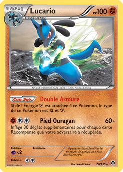 Carte Pokémon Lucario 78/135 de la série Tempête Plasma en vente au meilleur prix
